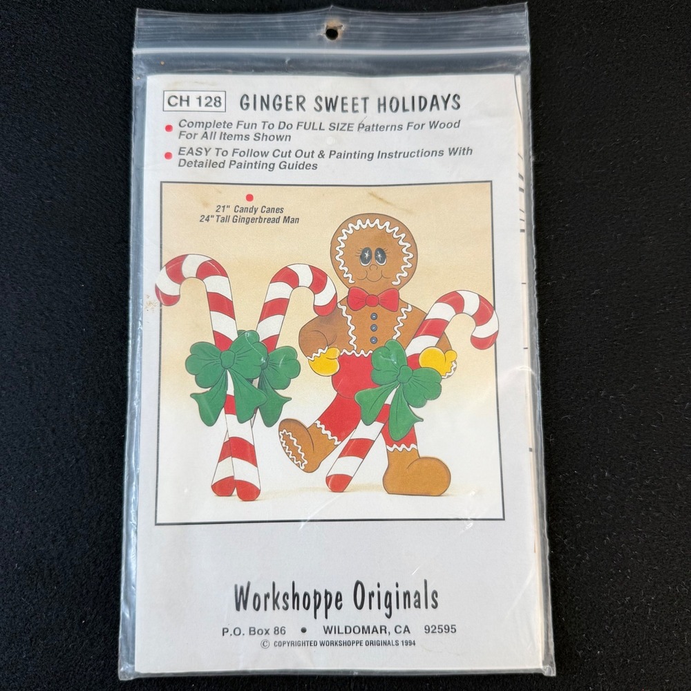 Woodshoppe Originals Ginger Sweet Holidays Gingerbread Candy Canes Woodwork